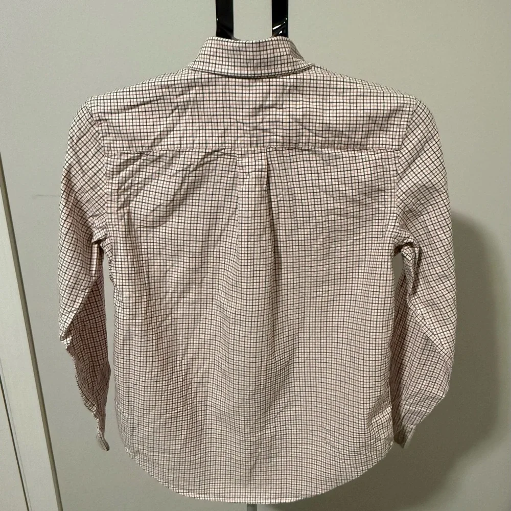 Ralph Lauren Orange and Black Plaid Shirt Size 14/16 Large